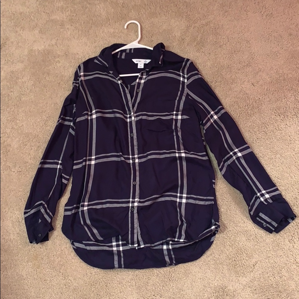Plaid button down shirt